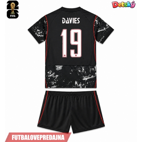 Lacne Dětský Futbalové dres Kanada Alphonso Davies #19 MS 2026 Krátky Rukáv - Preč (+ trenírky)
